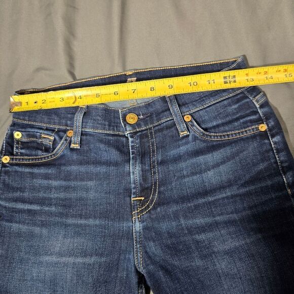 7 For All Mankind Gwenevere Skinny Jeans Dark Wash Sz 25 - Picture 13 of 15
